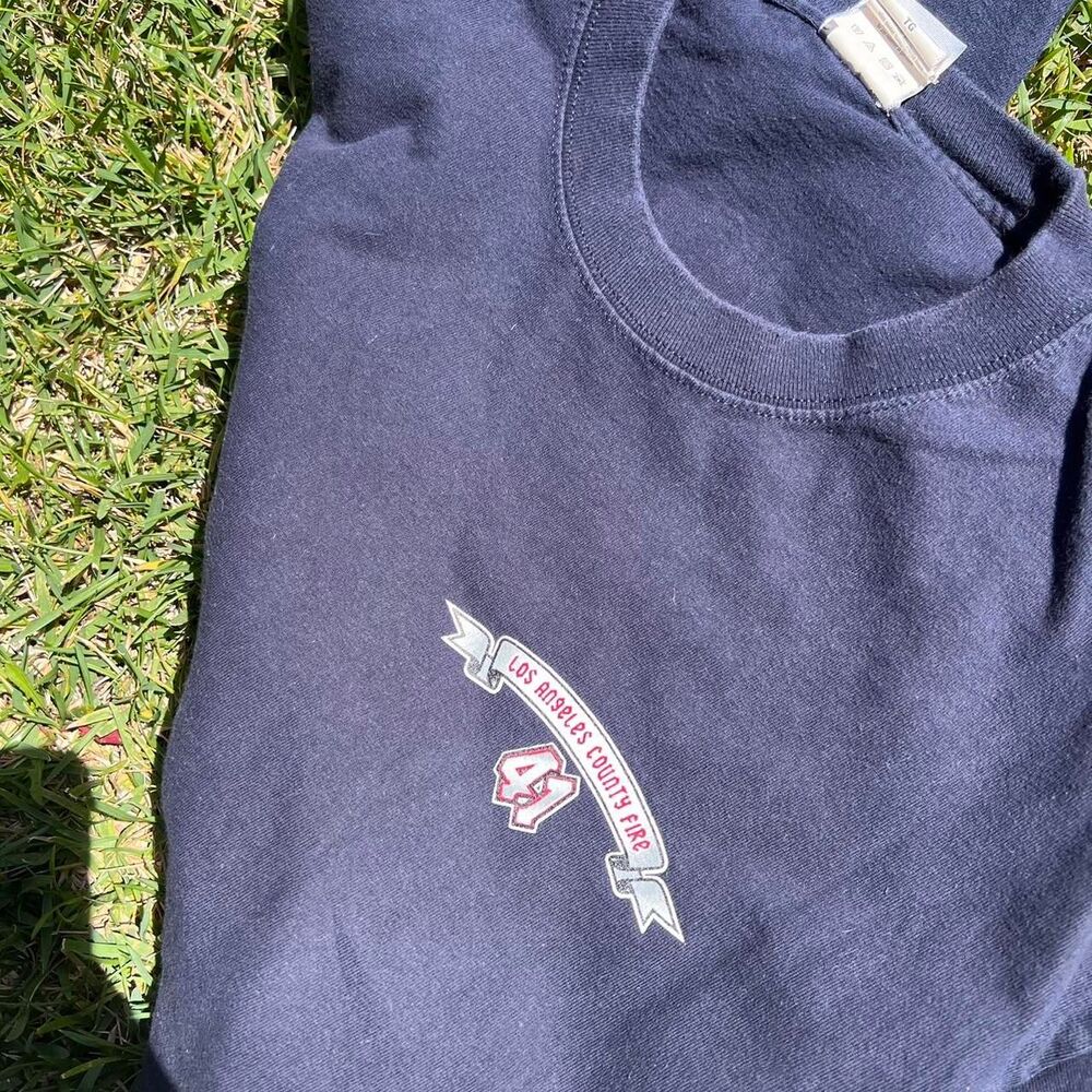 Los Angeles county fire y2k tee mens size XL rare - Picture 2 of 3
